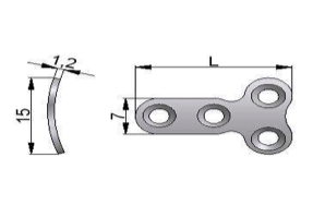 Płytka T – mini pod wkręty Ø 2,7mm