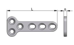 Płytka T pod wkręty Ø2,7mm, Ø3,5 mm i Ø4,5 mm